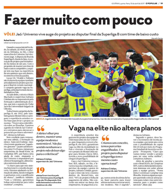 O Popular - Fazer muito com pouco - Jaó/Universo na Superliga B