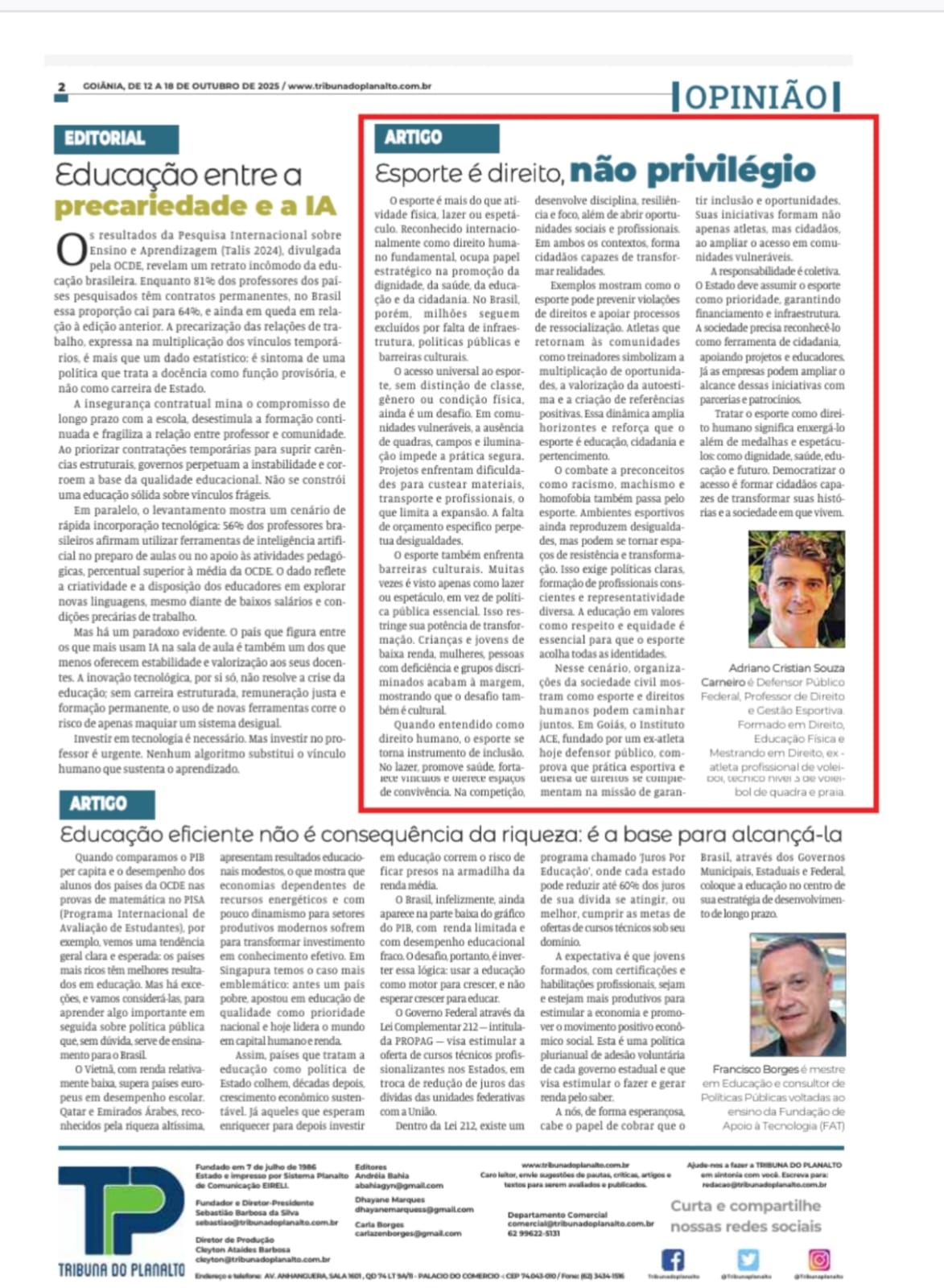 Tribuna do Planalto - Esporte é direito, não privilégio